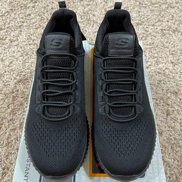 Skechers Men’s Relaxed Fit Cessnock Slip Resistant Work Shoes Black Size 8 (New) - Picture 8 of 16